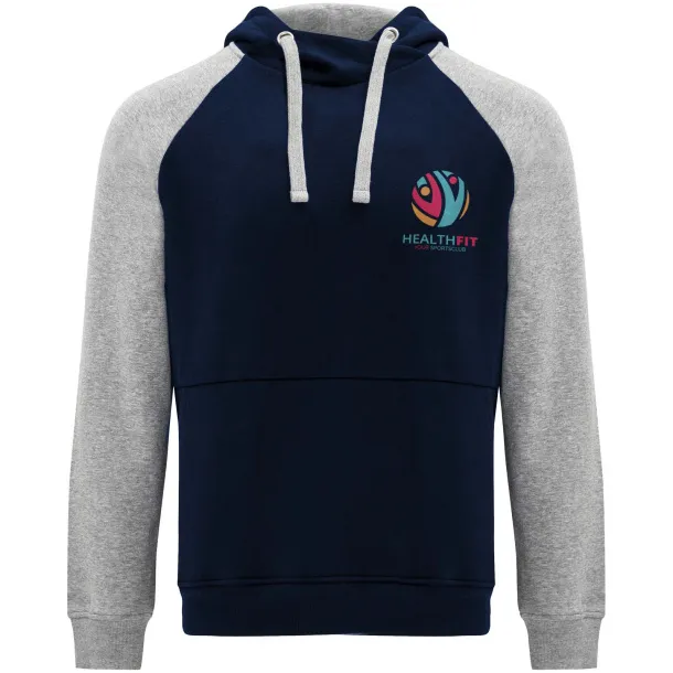 Badet dvobojni unisex hoodie, 280 g/m2 - Roly Mornarski plava Heather grey