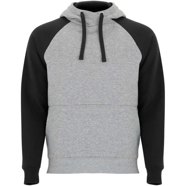 Badet dvobojni unisex hoodie, 280 g/m2 - Roly Heather grey Crna
