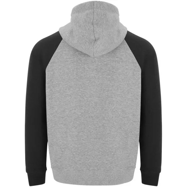 Badet dvobojni unisex hoodie, 280 g/m2 - Roly Heather grey Crna