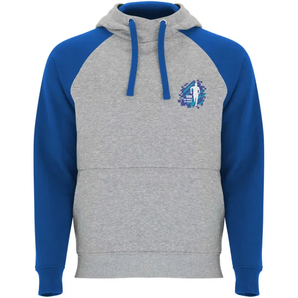 Badet dvobojni unisex hoodie, 280 g/m2 - Roly Heather grey Kraljevski plava