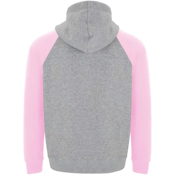 Badet dvobojni unisex hoodie, 280 g/m2 - Roly Heather grey Svijetlo ružičasta