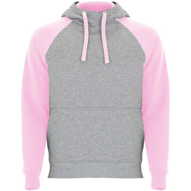 Badet dvobojni unisex hoodie, 280 g/m2 - Roly Heather grey Svijetlo ružičasta