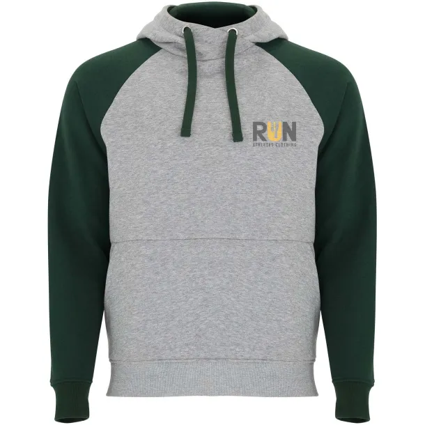 Badet unisex two-tone hoodie - Roly Heather grey Zelena