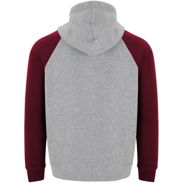 Badet dvobojni unisex hoodie, 280 g/m2 - Roly Heather grey Garnet