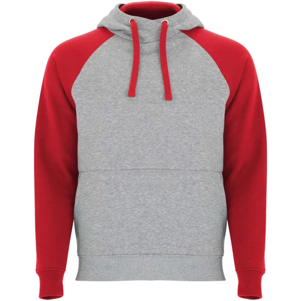 Badet dvobojni unisex hoodie, 280 g/m2 - Roly Heather grey Crvena