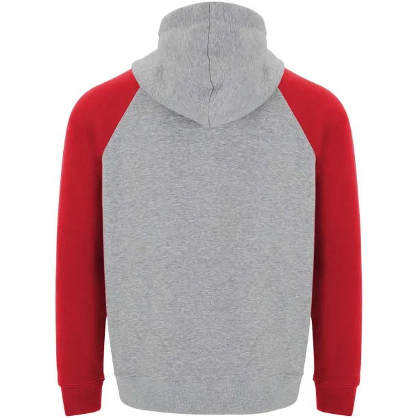 Badet dvobojni unisex hoodie, 280 g/m2 - Roly Heather grey Crvena