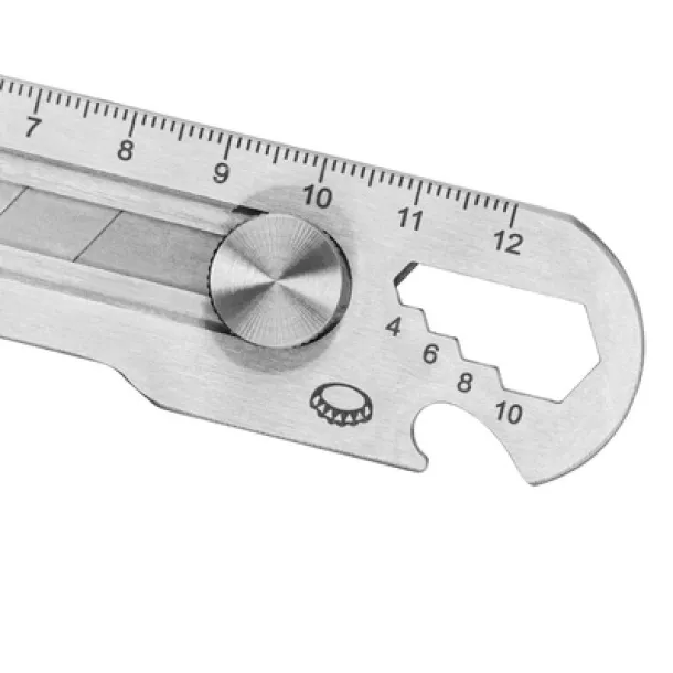 Muireann Cutter, ruler, bottle opener, spanner for screws Srebrna