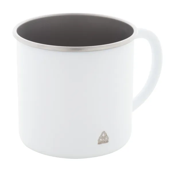 Hossa recycled stainless steel mug White