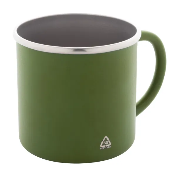 Hossa recycled stainless steel mug Green