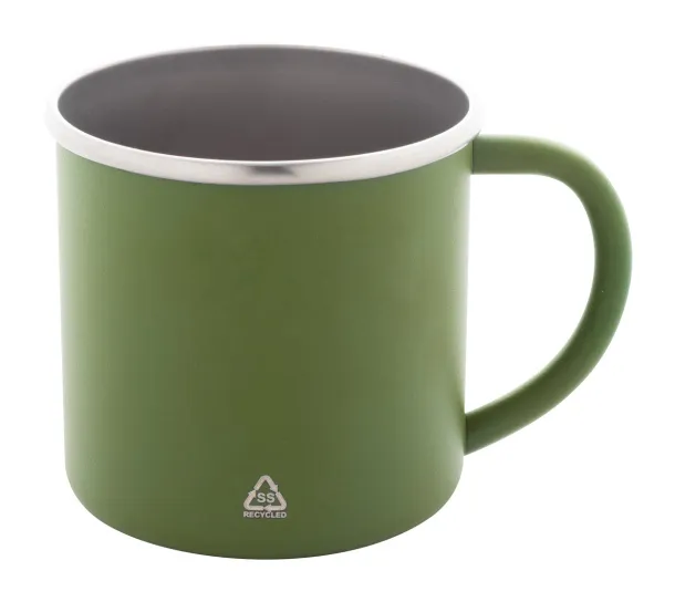 Hossa recycled stainless steel mug Green