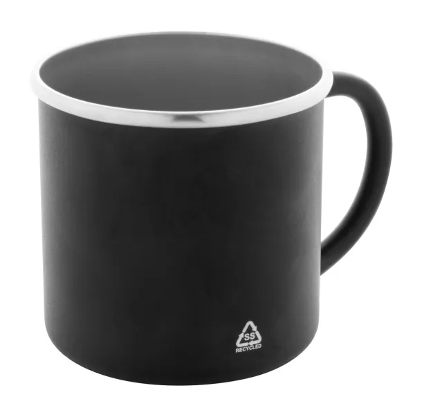 Hossa recycled stainless steel mug Black