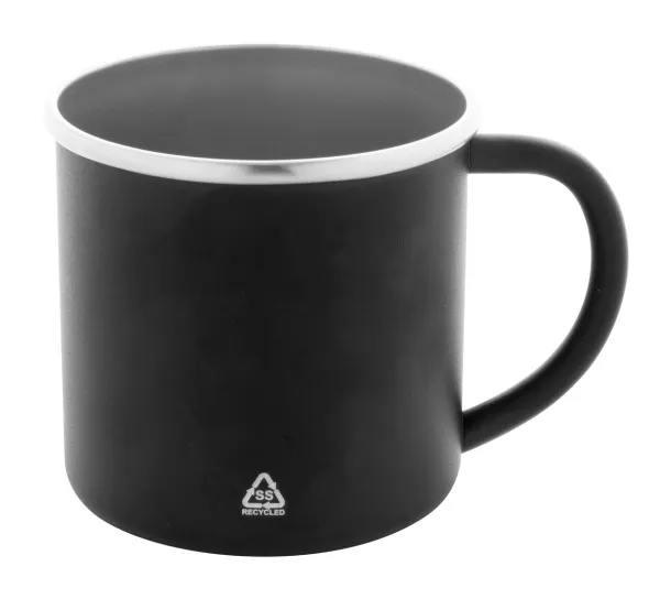 Hossa recycled stainless steel mug Black