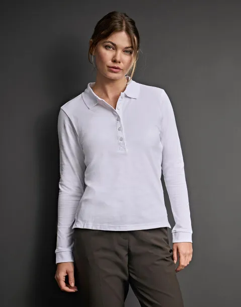  Ladies Luxury LS Stretch Polo - Tee Jays