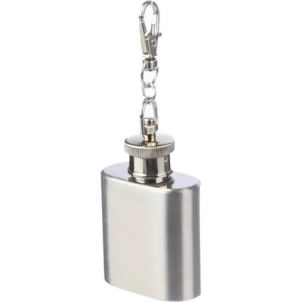  Hip flask 30 ml, key ring silver