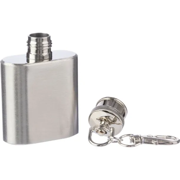  Hip flask 30 ml, key ring silver