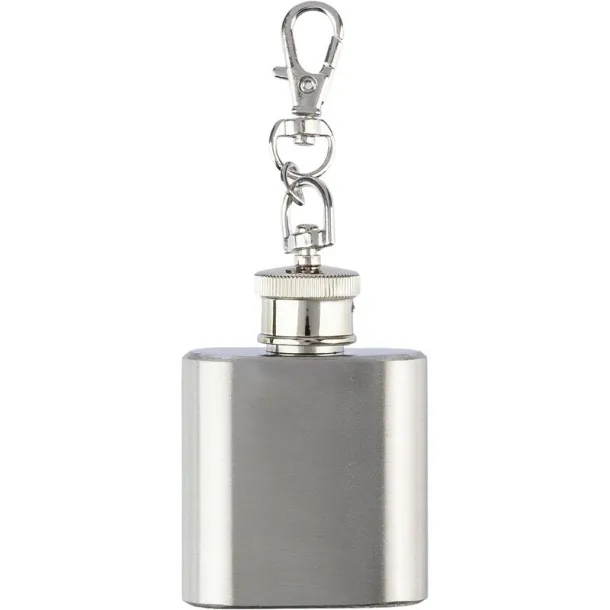  Hip flask 30 ml, key ring silver