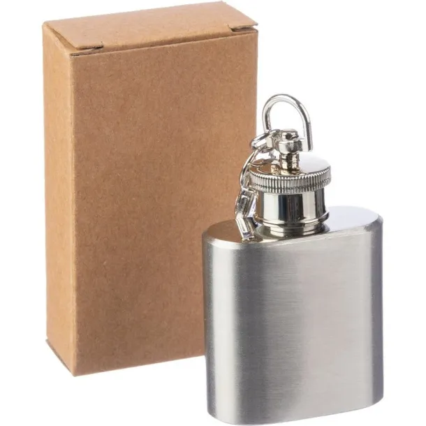  Hip flask 30 ml, key ring silver