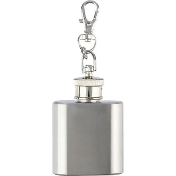  Hip flask 30 ml, key ring silver