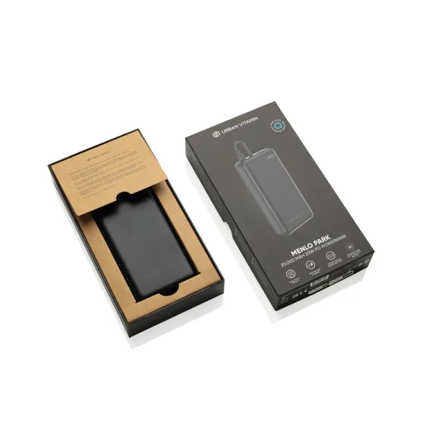Urban Vitamin Menlo Park prijenosna baterija 20.000 mAh PD od RCS rplastike - Urban Vitamin Crna 