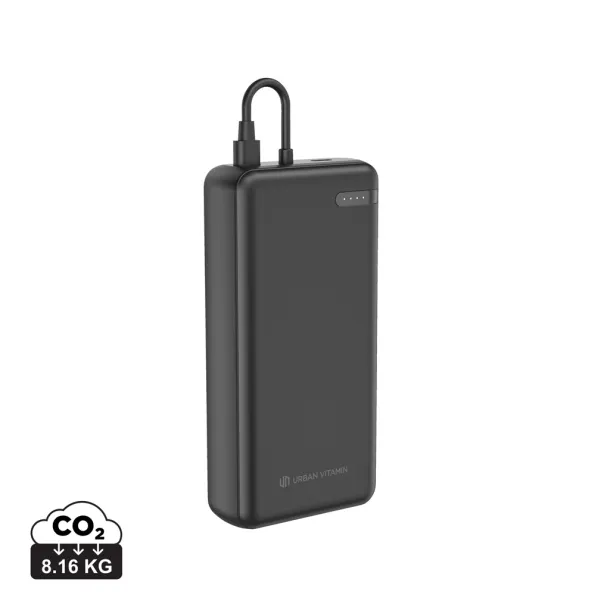 Urban Vitamin Menlo Park prijenosna baterija od RCS rplastike - PD, 20 000 mAh - Urban Vitamin Crna