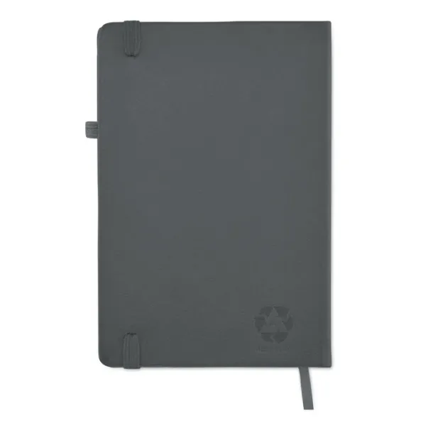 ARPU Recycled PU A5 lined notebook stone grey