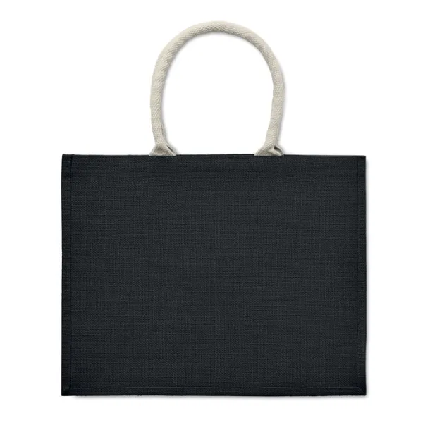 AURA Jute bag with cotton handle Black