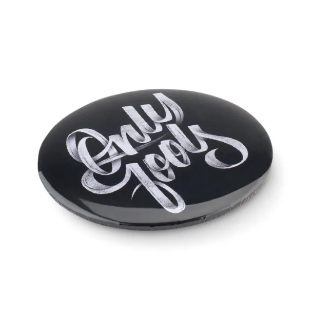 MIRROR Mirror button, metal Matt Silver