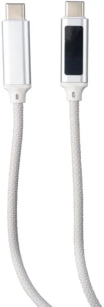 Claudia Nylon fabric charging cable 65W  light grey