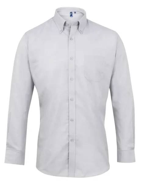  MEN’S LONG SLEEVE SIGNATURE OXFORD SHIRT - Premier Silver