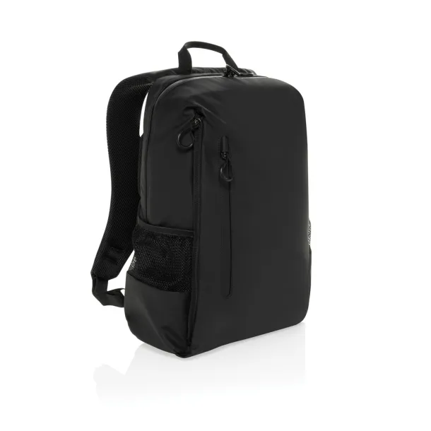 Lima Aware™ RPET water resistant 15.6 laptop backpack - XD Xclusive Black 