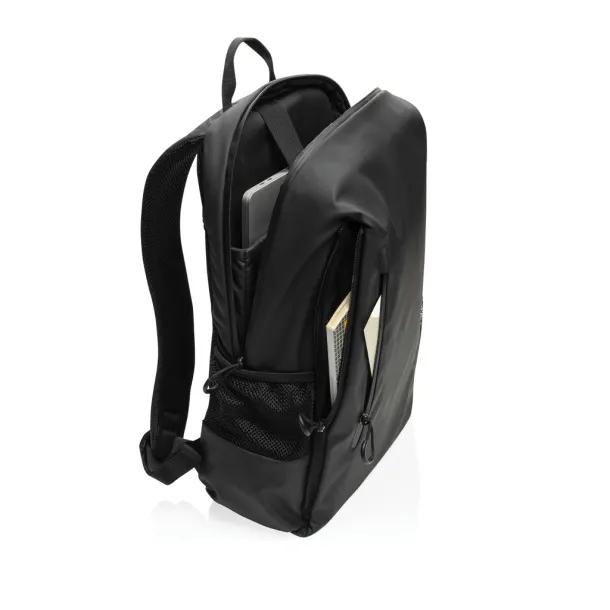 Lima Aware™ RPET water resistant 15.6 laptop backpack - XD Xclusive Black 