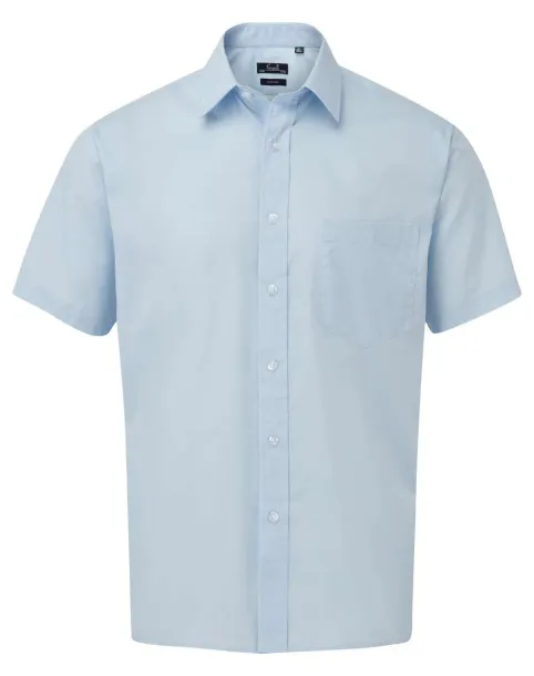  MEN'S SHORT SLEEVE POPLIN SHIRT - Premier Light Blue