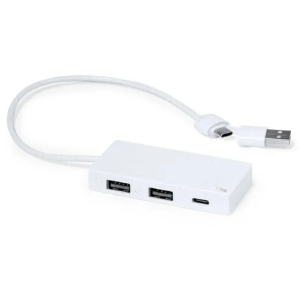  USB i USB tip C hub od ekstrakta kamena white