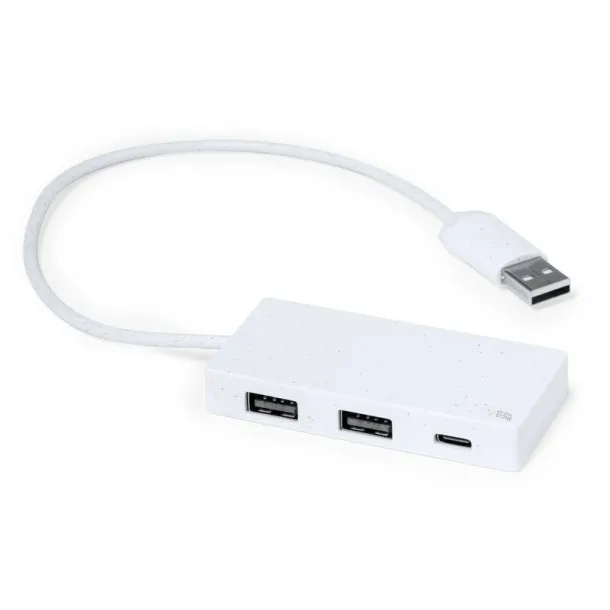  Stone extract USB and USB type C hub white