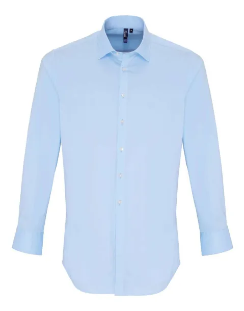  MEN'S STRETCH-FIT COTTON POPLIN LONG SLEEVE SHIRT - Premier Pale Blue