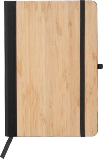 Dorita PU and bamboo notebook A5 Crna