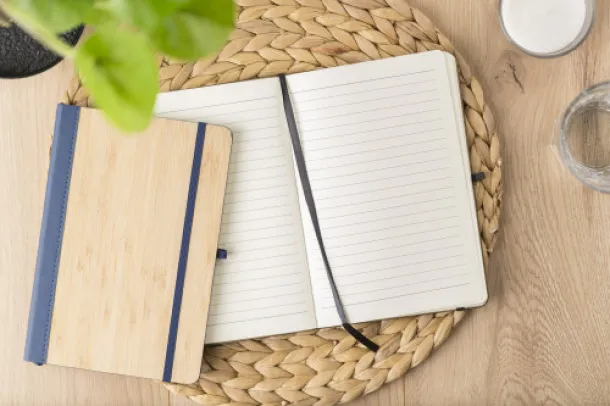 Dorita PU and bamboo notebook A5