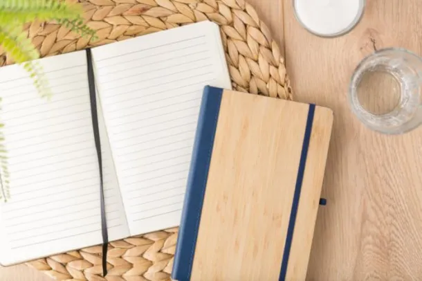 Dorita PU and bamboo notebook A5