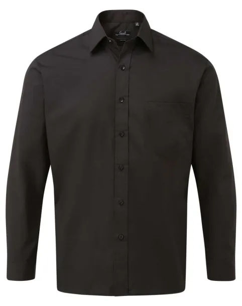  MEN'S LONG SLEEVE POPLIN SHIRT - Premier Black