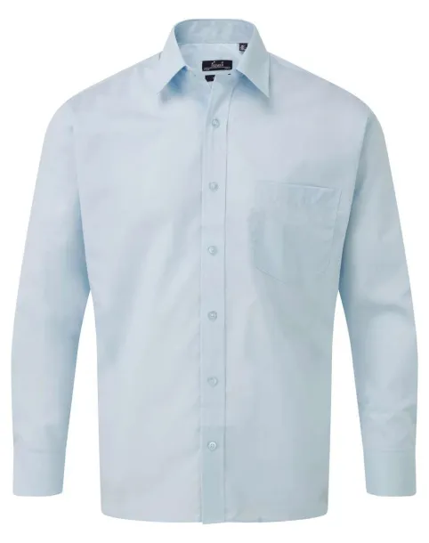  MEN'S LONG SLEEVE POPLIN SHIRT - Premier Light Blue