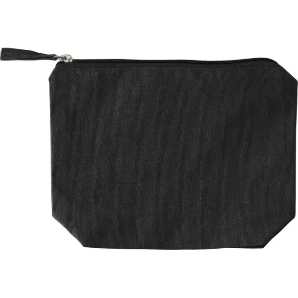  Recycled cotton cosmetic bag black