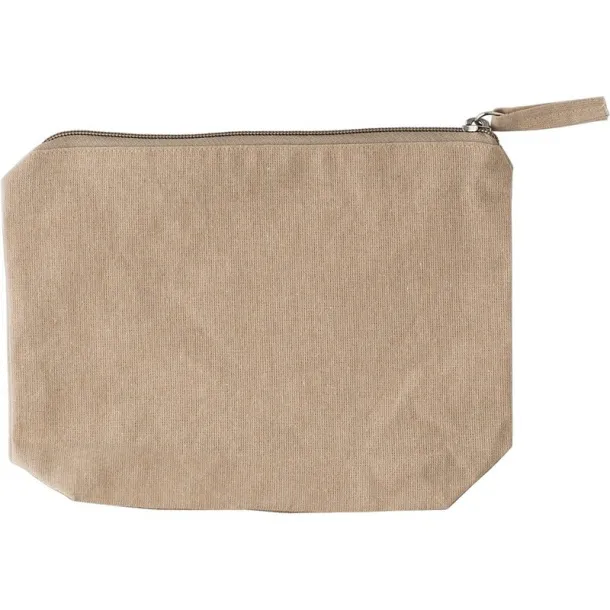  Recycled cotton cosmetic bag khaki