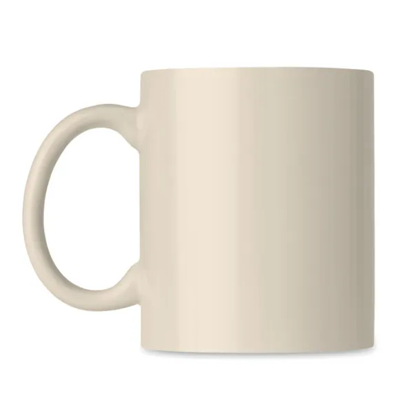 DUBLIN TONE Coloured ceramic mug in box Beige