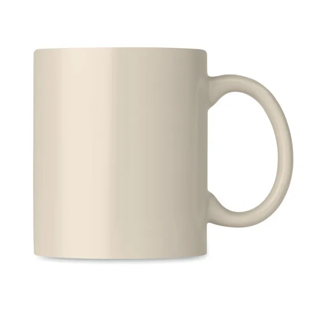 DUBLIN TONE Coloured ceramic mug in box Beige