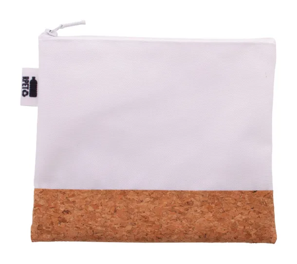 CreaBeauty Cork M RPET custom cosmetic bag White Natural