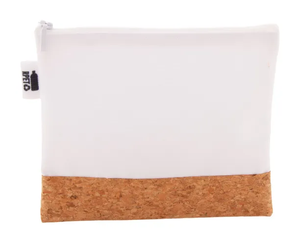 CreaBeauty Cork M RPET custom cosmetic bag White Natural