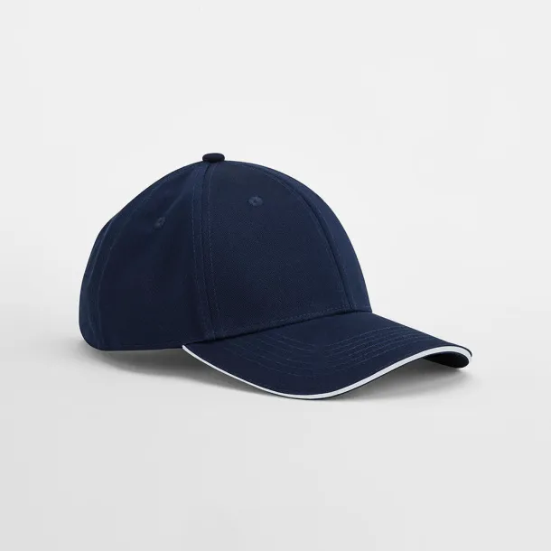 EarthAware®  Clas. Org. Cotton 6 Panel Sandwich P. - Beechfield French Navy Bijela