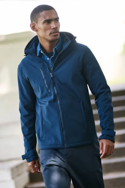 VENTURER 3 LAYER HOODED SOFTSHELL JACKET - Regatta Seal Grey Black