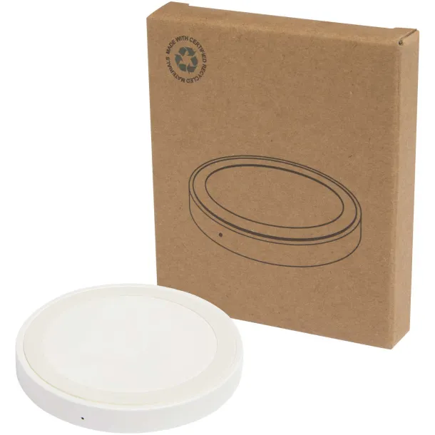 Freal 15W recycled plastic wireless charging pad White