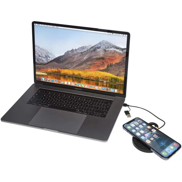 Freal 15W recycled plastic wireless charging pad Crna